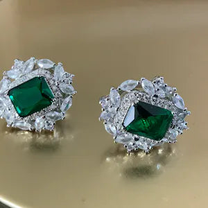Emerald Elegance Sparkle Studs