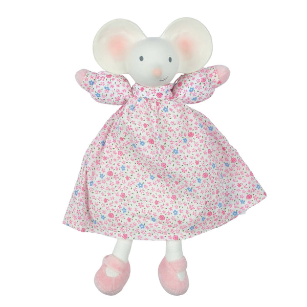 Meiya the Mouse - Lovey with Rubber Head in Floral Dress