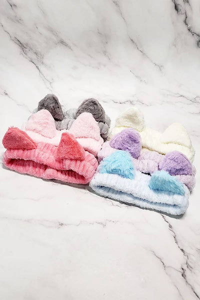 Funteze - Plush Ear Spa Shower Headband