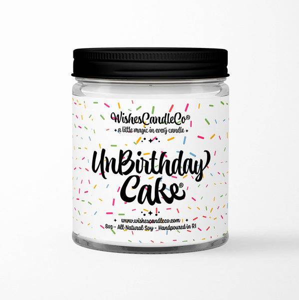 Wishes Candle Co - Unbirthday Cake 8oz Hidden Pin Candle