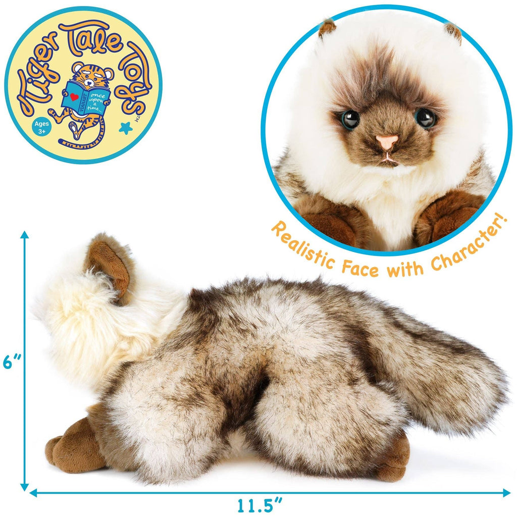 VIAHART Toy Co. - Snowy the Ragdoll Cat | 12 Inch Stuffed Animal Plush
