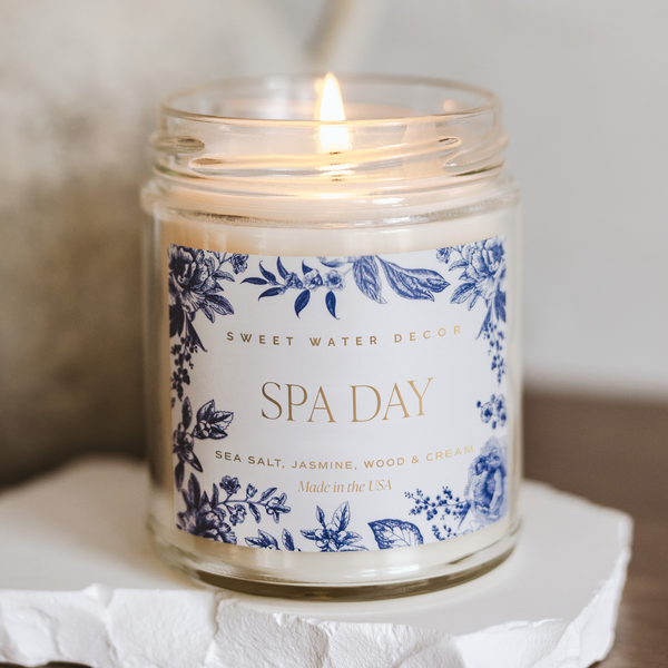 Sweet Water Decor - Spa Day 9 oz Soy Candle - Home Decor & Gifts