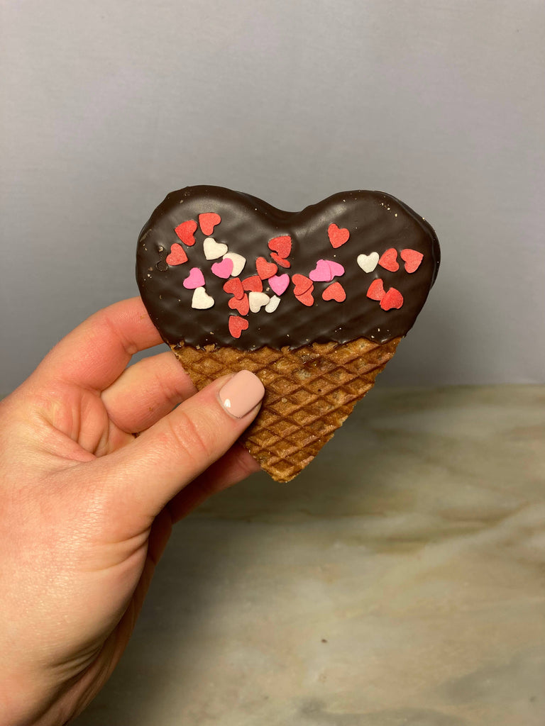 Stroopwafel Hearts: Valentine's Sprinkle gift pack of 6