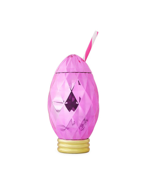 Pink vintage holiday light cup