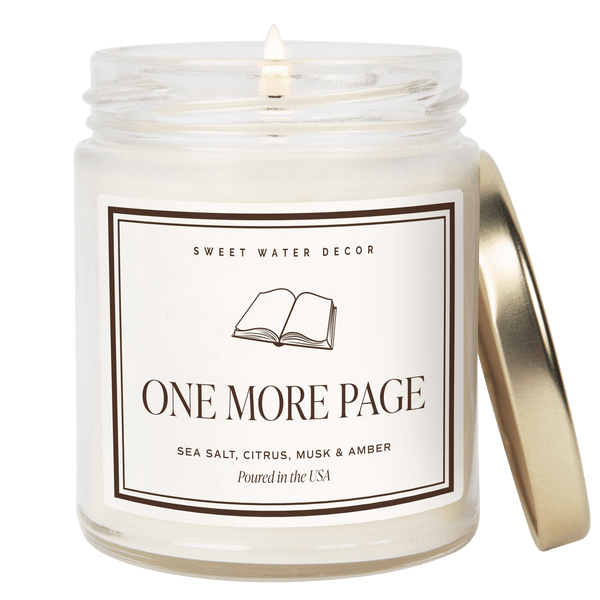 One More Page Soy Candle - Clear Jar - 9 oz