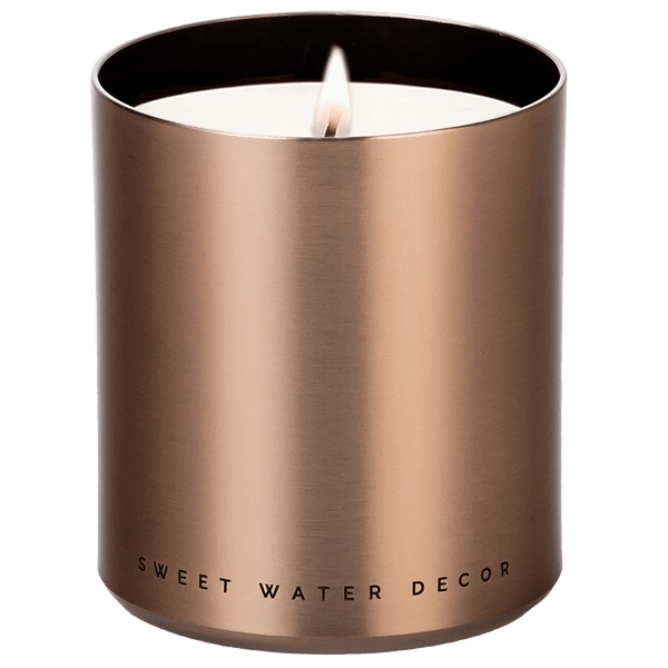 Hello Fall Soy Candle - Bronze Metal Aluminum Jar - 10 oz