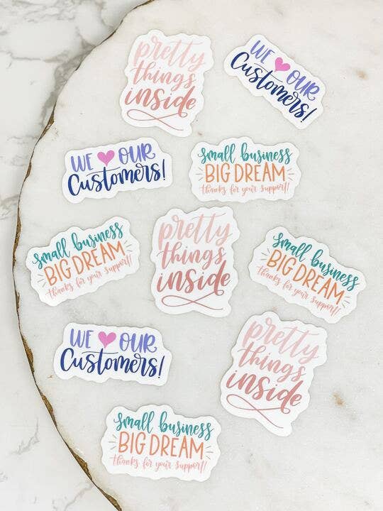 Prep Obsessed Wholesale - 'Thank You' Sticker Pack of 10