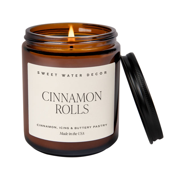 *NEW* Cinnamon Rolls Soy Candle - Amber Jar - 9 oz