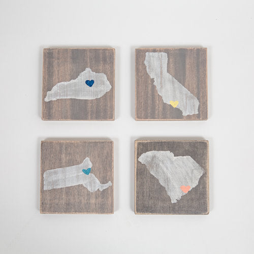 State Coasters - set of 4