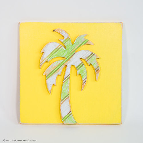 Palm Tree Multi Colored Wall Art