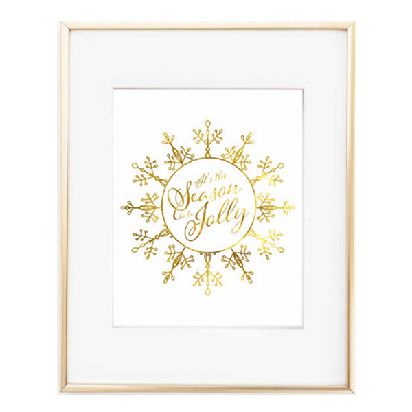 Season to be Jolly Gold Foil 8x10 Print