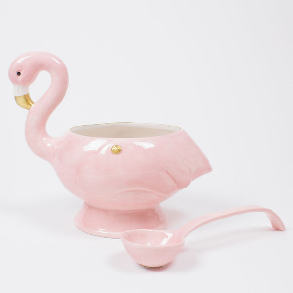 Flamingo Punch Bowl and Spoon