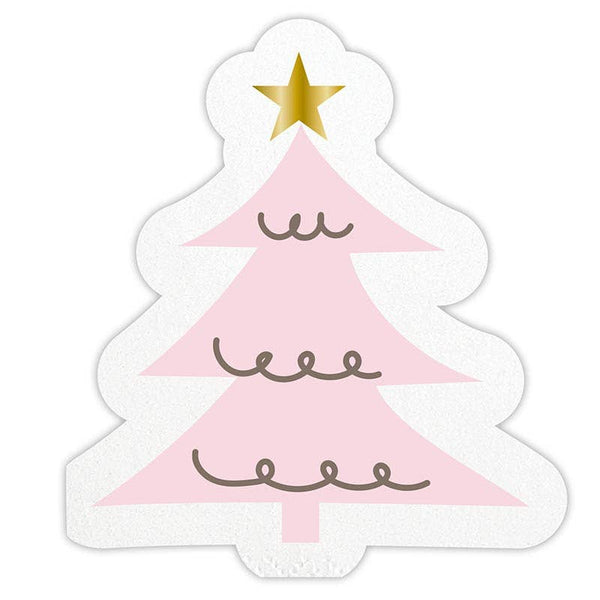 Pink & Gold Holiday Tree napkins