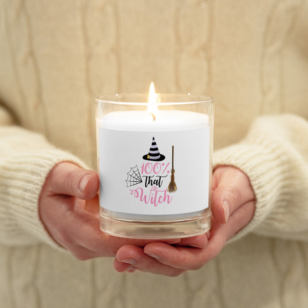 100% That Witch Unscented Glass jar candle