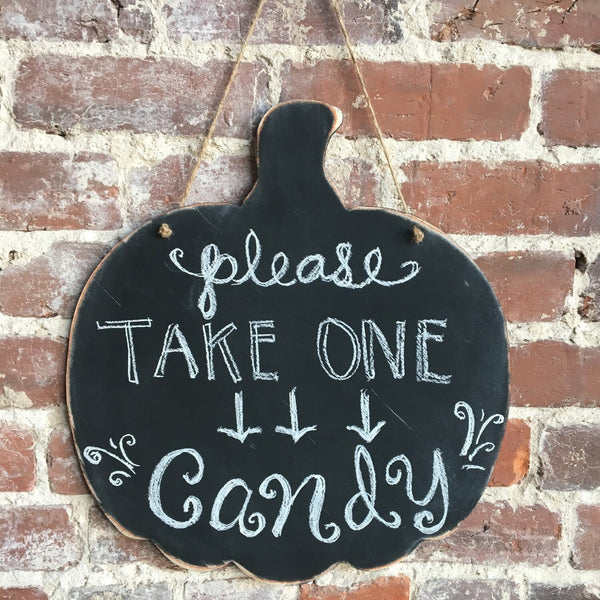 16” Chalkboard Pumpkin Hanger