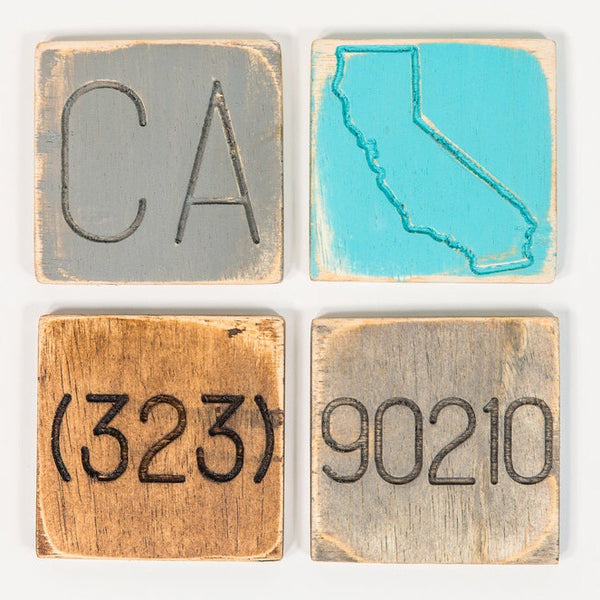 Engraved Local Coasters - set of 4