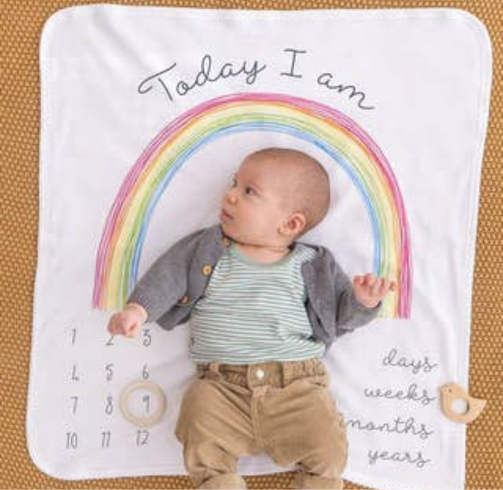 Rainbow milestone blanket Manor Simply Smashing Home Decor
